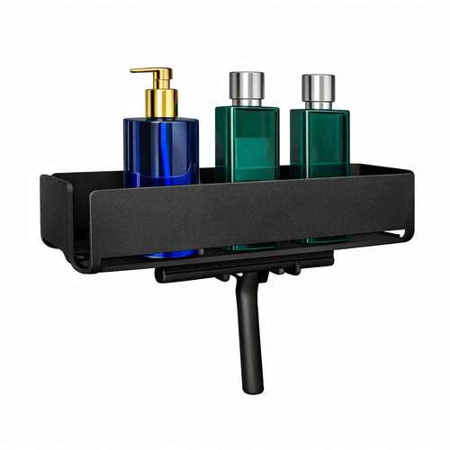 Radius Design Duschablage PURORAGGIO schwarz 30 cm – Freisteller auf weißem Hintergrund