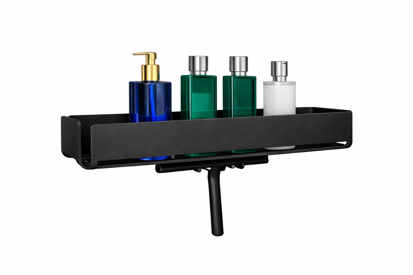 Radius Design Duschablage PURORAGGIO schwarz 42 cm – Freisteller auf weißem Hintergrund