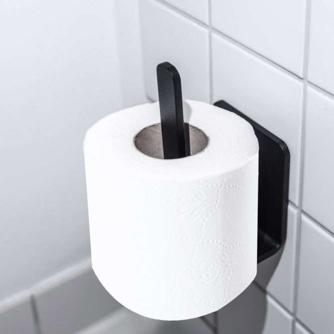 Radius Design Toilettenpapierrollenhalter 2 Puro schwarz 22 cm – Ansicht 2