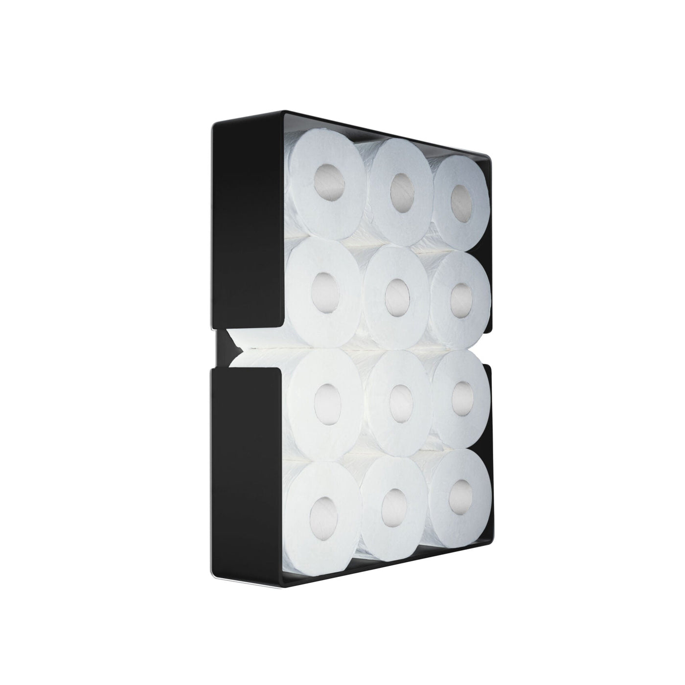 Radius Design Toilettenpapier Ersatzrollenhalter Puro schwarz – Freisteller auf weißem Hintergrund