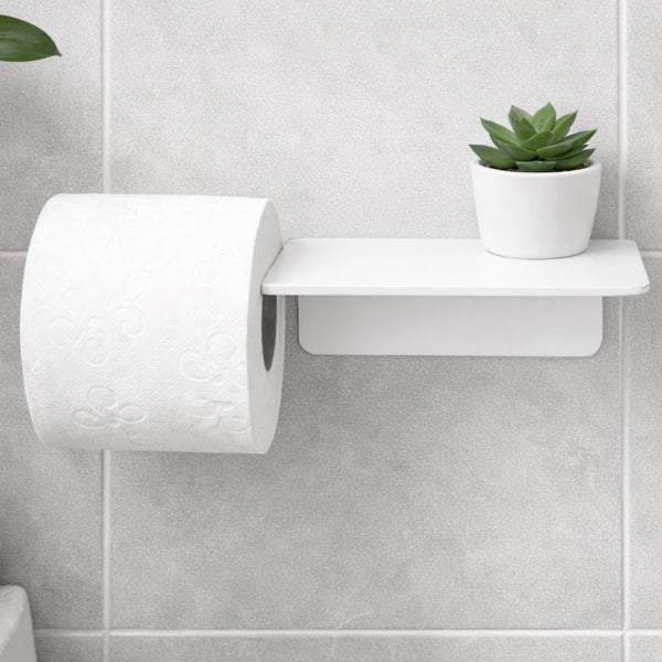 Radius Design WC-Rollenhalter mit Ablage PURORAGGIO – Toilettenpapierhalter mit Ablagefläche weiß – Ansicht 4
