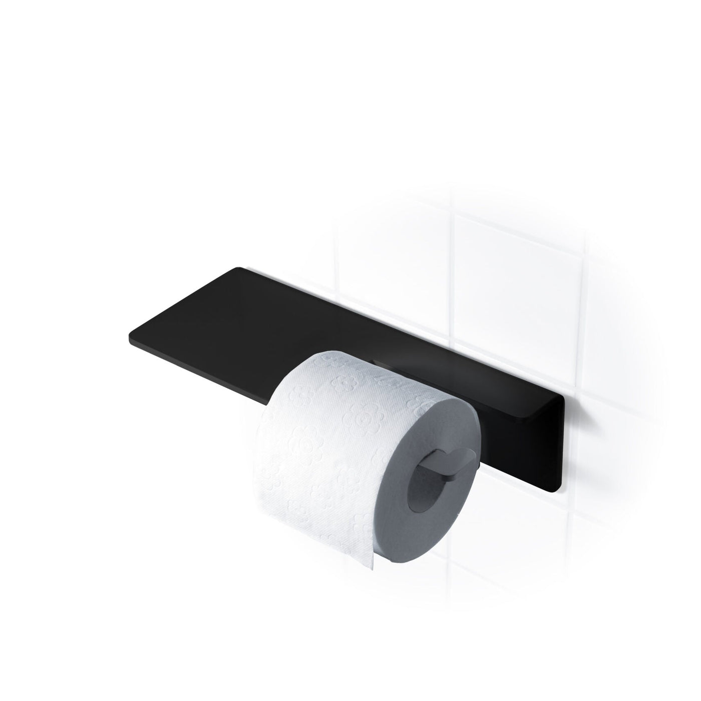 Radius Design Toilettenpapierhalter Puro schwarz – Freisteller auf weißem Hintergrund